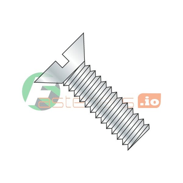 Newport Fasteners #8-32 x 2-1/4 in Slotted Flat Machine Screw, Zinc Plated Steel, 2000 PK 204885 - main